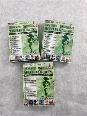 GFOUK Moringa Berberine x NAD+ 10-in-1 Microneedle Patch - weight loss 3-wk supp